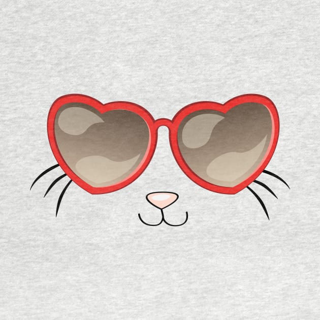 best gift for girls and cat lovers - cute cat with sunglasses by colorfull_wheel